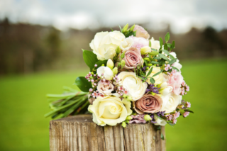 Summer bridal bouquet. Floral design by Cotswold Blooms, wedding florist based in Cheltenham.