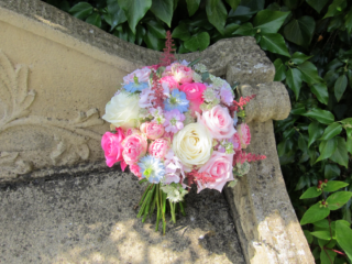 Cath Kidston inspired brides bouquet. Floral design by Cotswold Blooms, wedding florist based in Cheltenham.