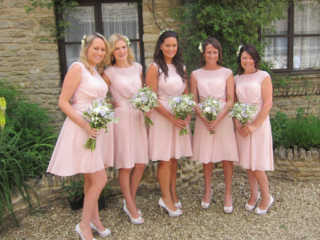 Country garden bridesmaid bouquets. Floral design by Cotswold Blooms, wedding florist based in Cheltenham.