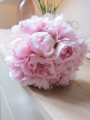 Light pink Peony bouquet. Floral design by Cotswold Blooms, wedding florist based in Cheltenham.