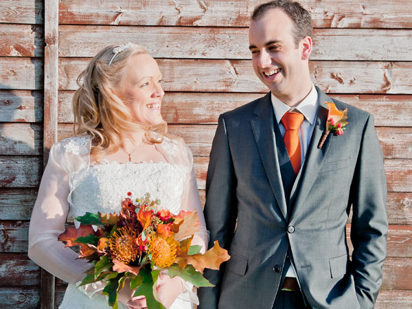 Autumn themed wedding at Hyde House, Stow-on-the-Wold.  Floral design by Cotswold Blooms, wedding florist based in Cheltenham.