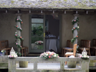 Matara Centre floral designs for a beautiful wedding. Floral design by Cotswold Blooms, wedding florist based in Cheltenham.