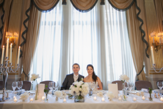Peonies and Poppy Heads at Claridges Hotel, London. Floral design by Cotswold Blooms, wedding florist based in Cheltenham.