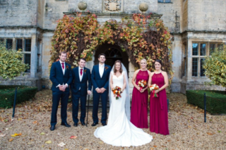 Autumn wedding at Bibury Court Hotel. Floral design by Cotswold Blooms, wedding florist based in Cheltenham.