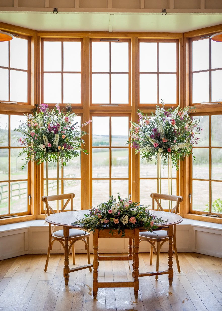 County garden ceremony display at Hyde House, Stow-on-the-Wold