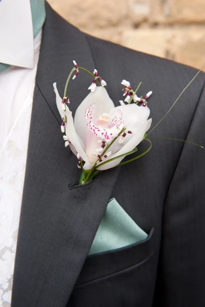 Orchid buttonhole