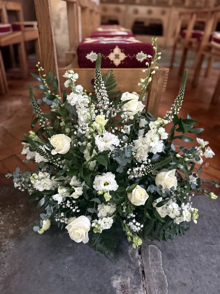 Meadow-style floral display at Northleach Church