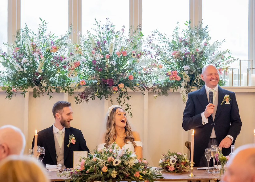 Luxury wedding floral installation at Hyde House in the Cotswolds by Cotswold Blooms