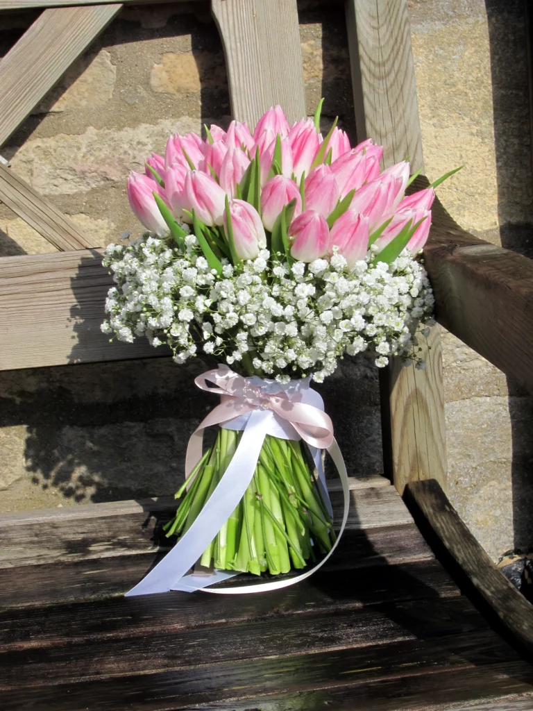 Tulip and Gypsophila bouquet