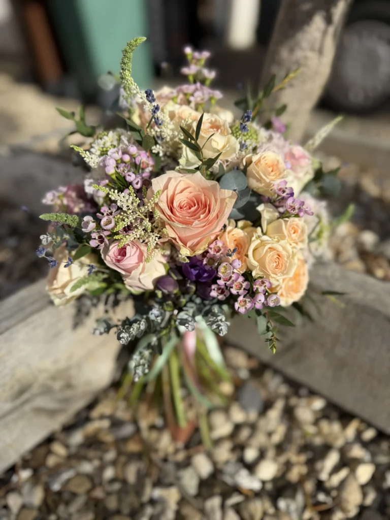 Country garden brides bouquet