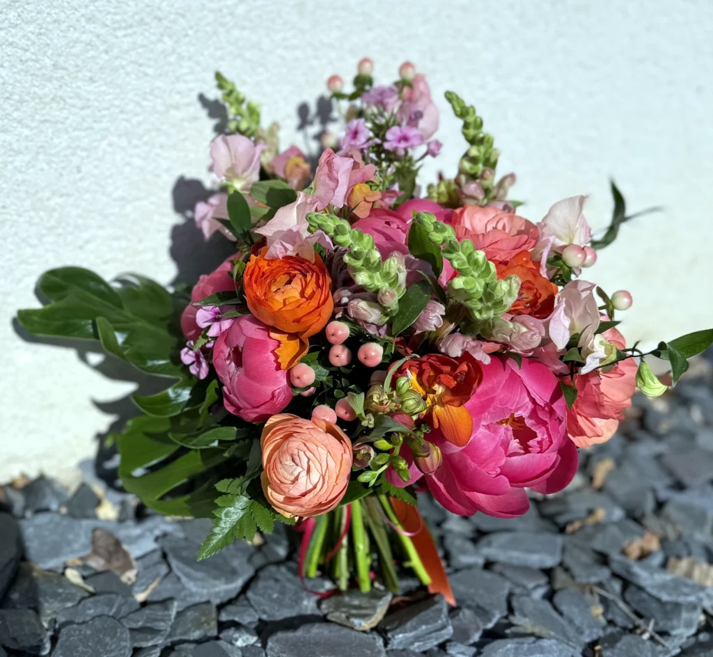 Vibrant summer hand tied bouquet