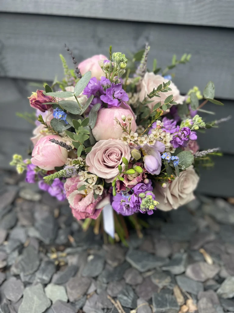All round natural hand tied bridal bouquet