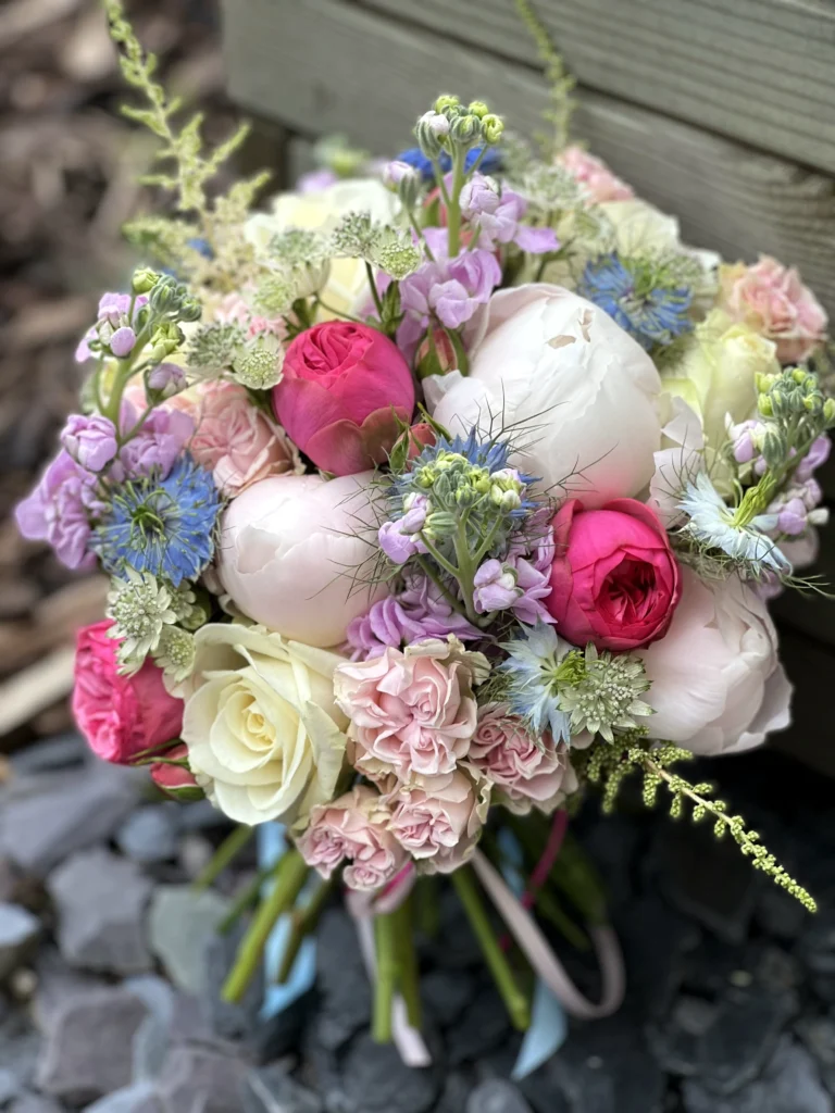 Shades of pink bridal bouquet