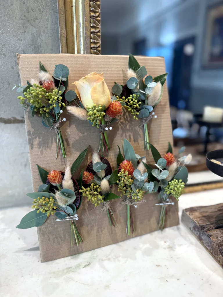 Wedding buttonholes flowers No 131 Cheltenham