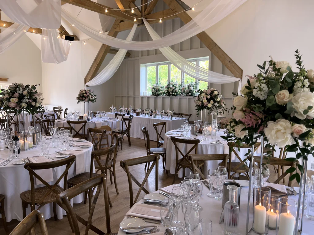 wedding flowers at Hyde House Cotswolds