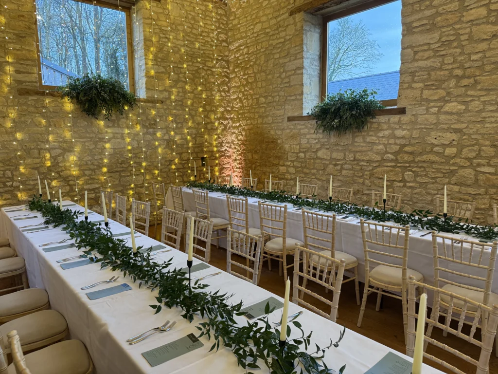 Luxury wedding flowers at Barn at Upcote Cotswolds by Cotswold Blooms