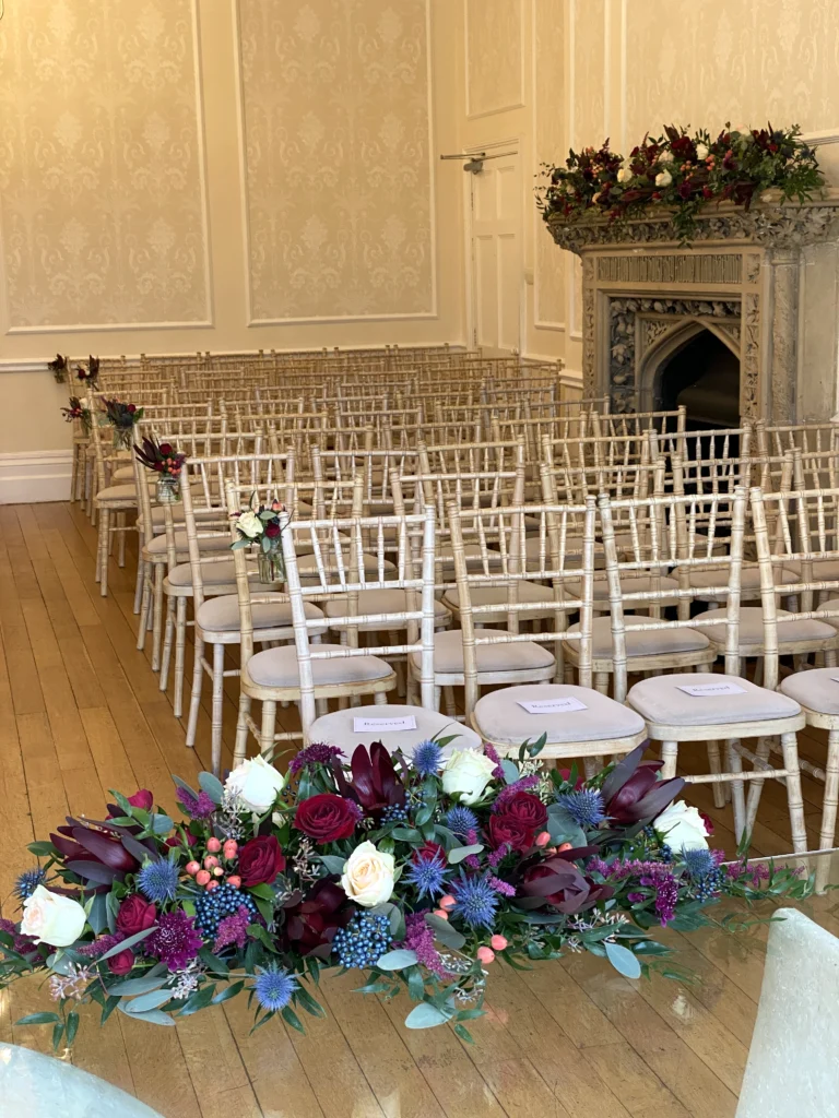 Luxury wedding florist Eastington Park Gloucestershire