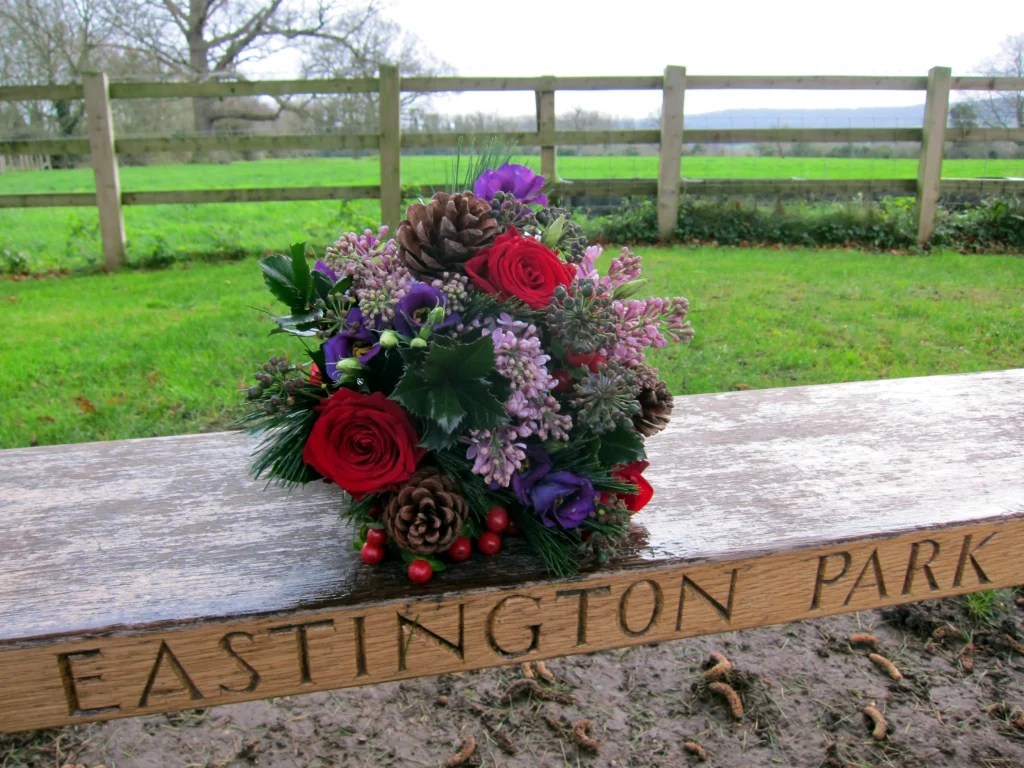 Seasonal wedding flowers at Eastington Park by Cotswold Blooms