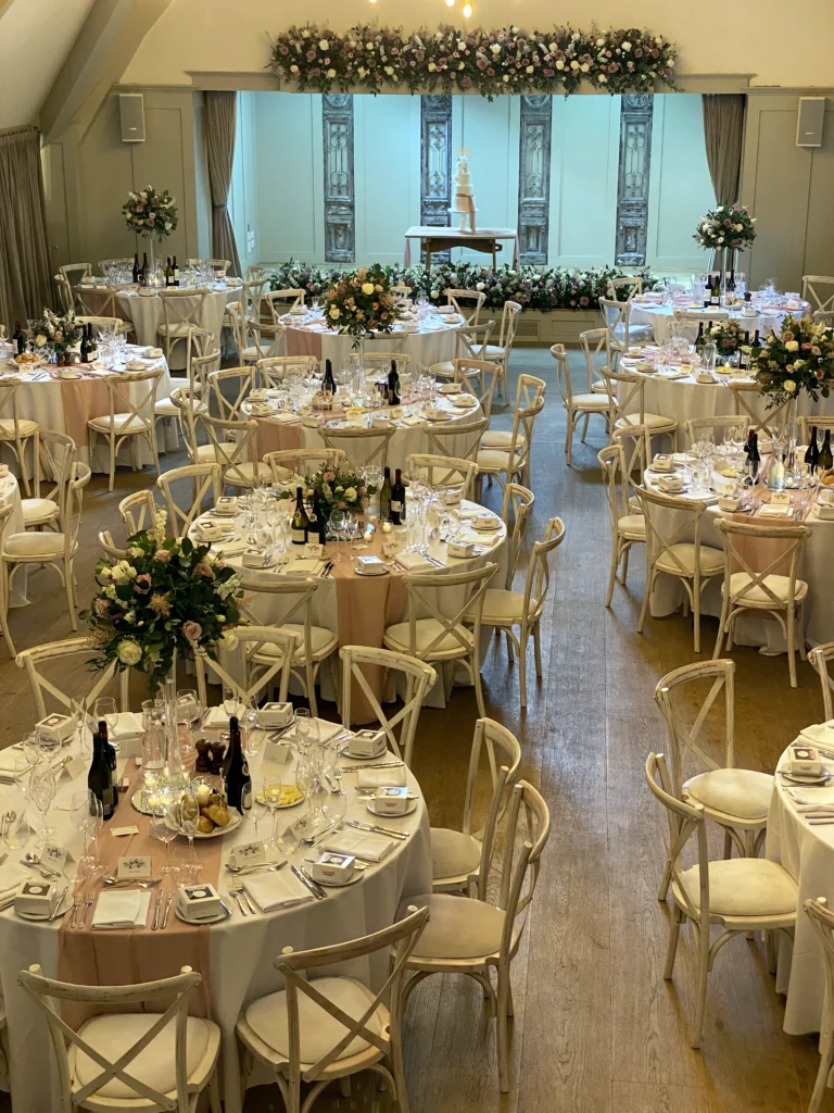 Seasonal wedding flowers at The Frogmill, Shipton Oliffe