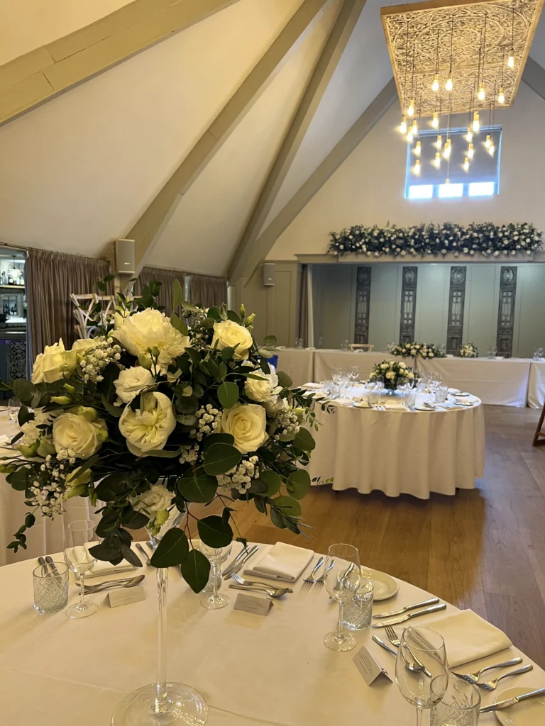 Luxury wedding floral design at The Frogmill by Cotswold Blooms