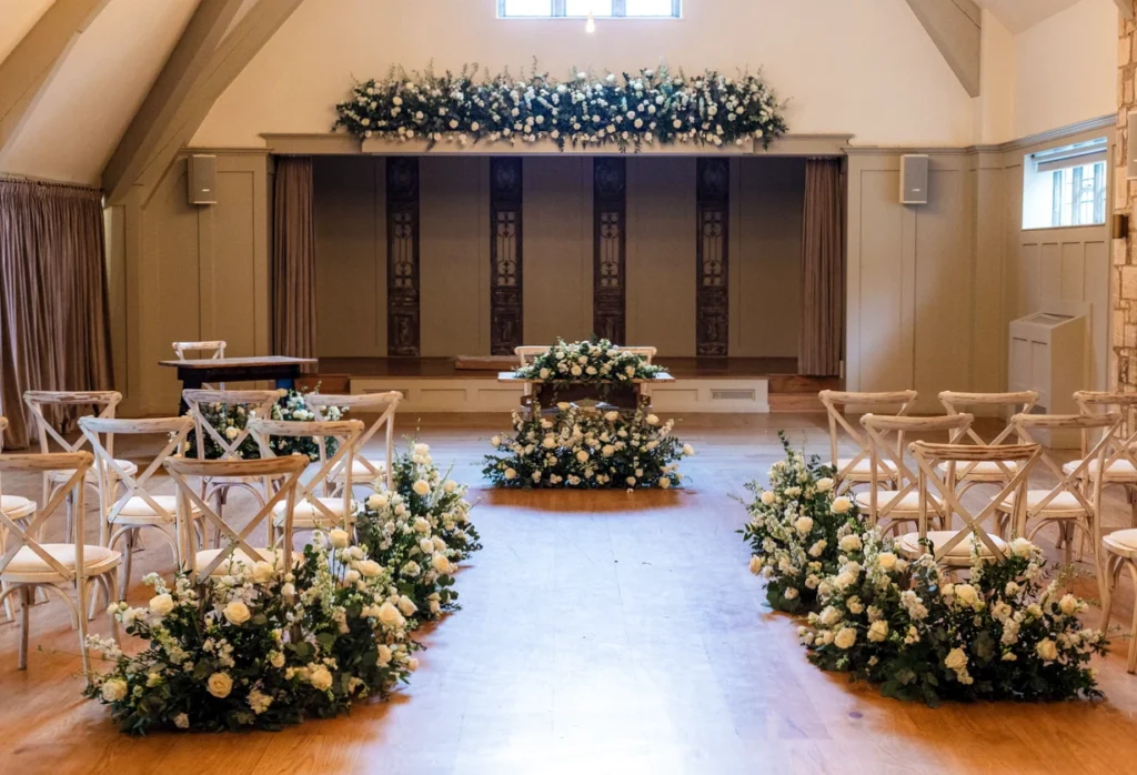 Bespoke wedding flowers at The Frogmill by Laura McLellan, Cotswold Blooms