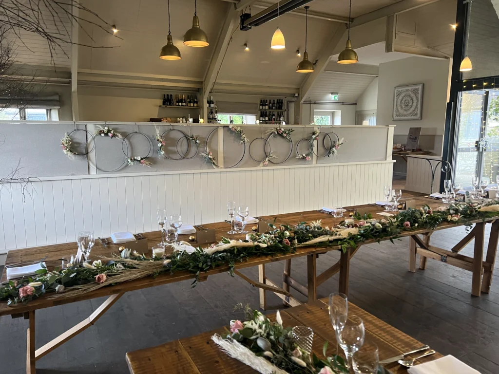 Luxury wedding flowers at Lapstone Barn North Cotswolds by Cotswold Blooms