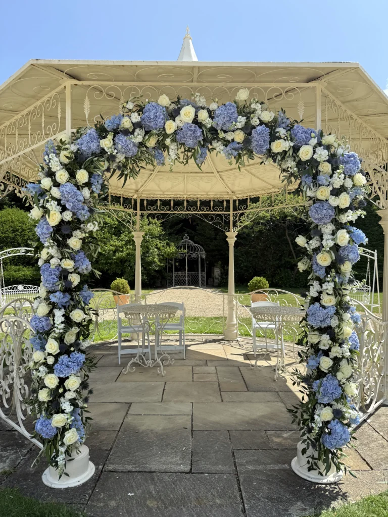 Luxury wedding flowers at Manor by the Lake, Cheltenham