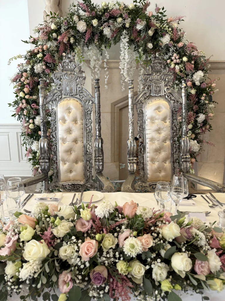 Luxury wedding flowers at Manor by the Lake, Cheltenham