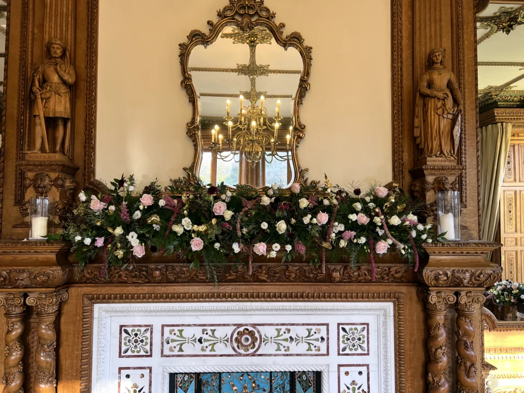 Luxury wedding flowers at Manor by the Lake, Cheltenham