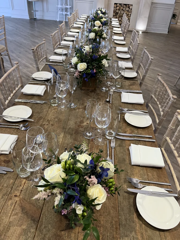 Luxury wedding flowers at Manor by the Lake, Cheltenham