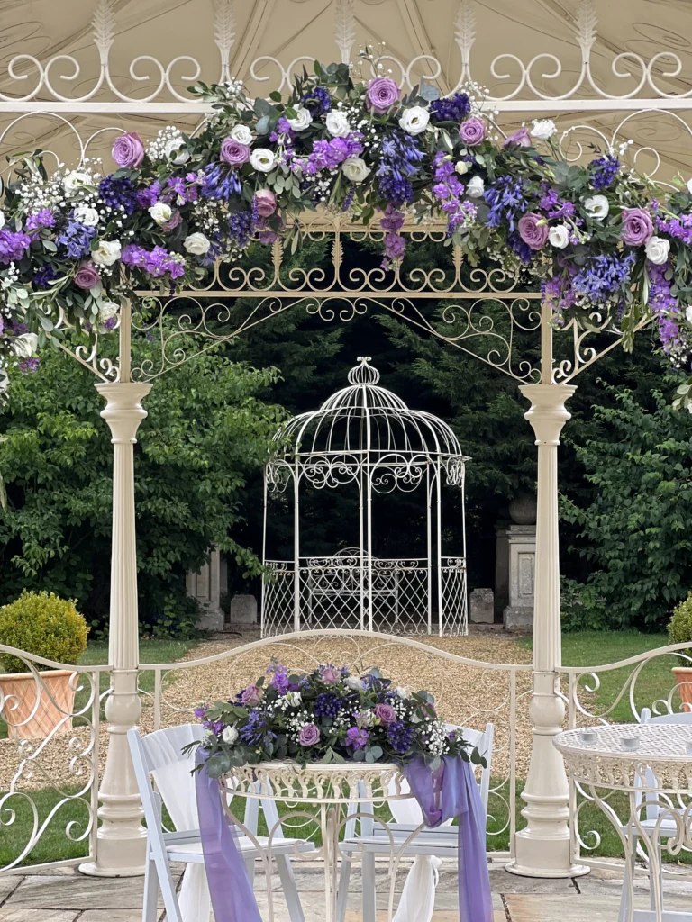 Luxury wedding flowers at Manor by the Lake, Cheltenham