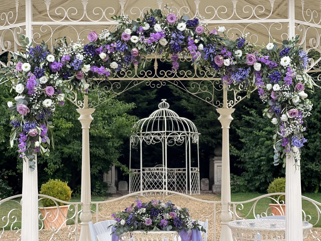 Luxury wedding flowers at Manor by the Lake, Cheltenham