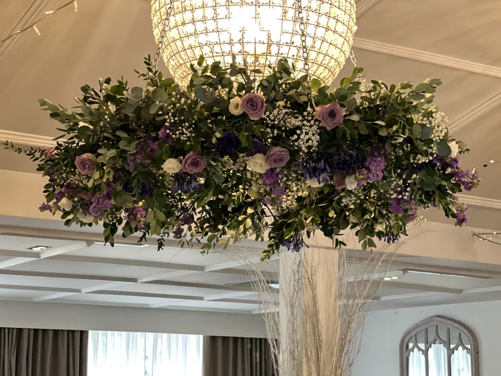 Luxury wedding flowers at Manor by the Lake, Cheltenham