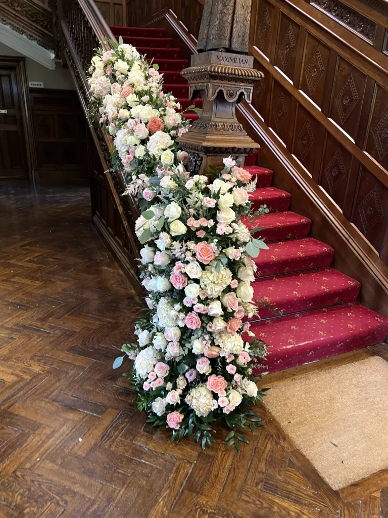 Luxury wedding flowers at Manor by the Lake, Cheltenham