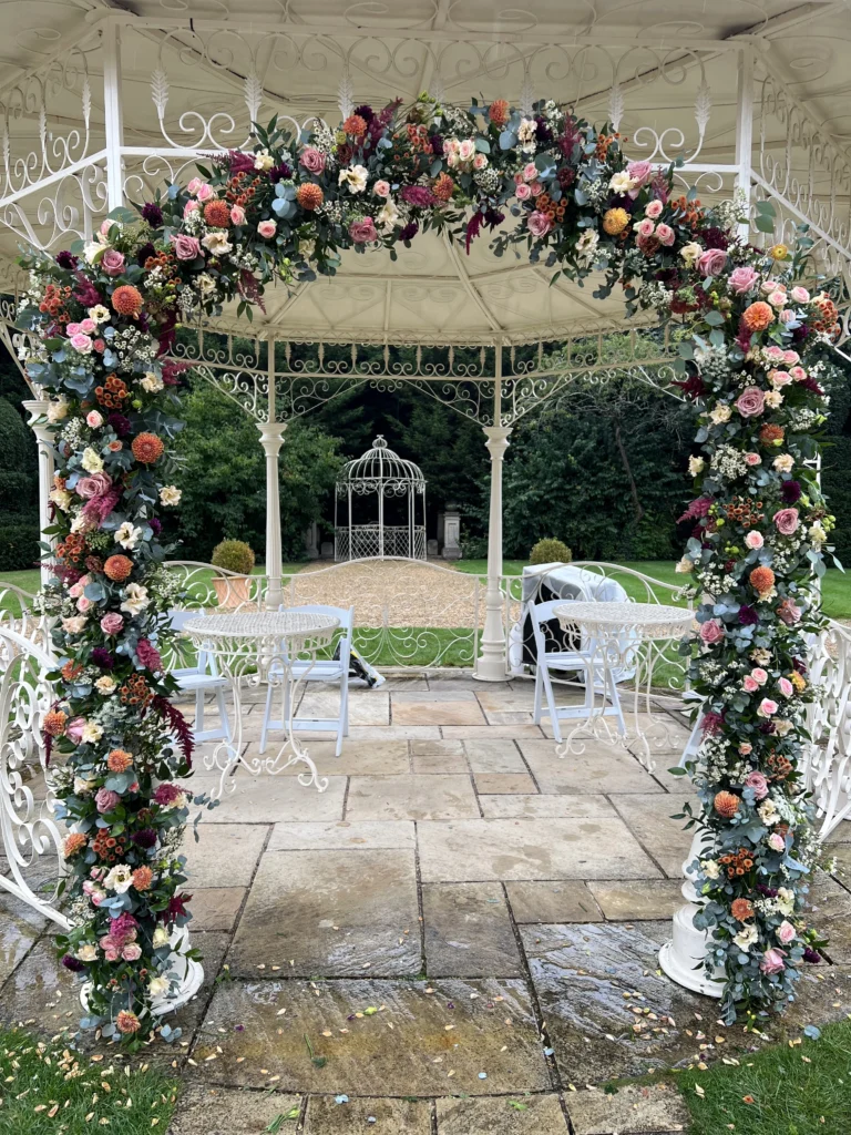 Luxury wedding flowers at Manor by the Lake, Cheltenham