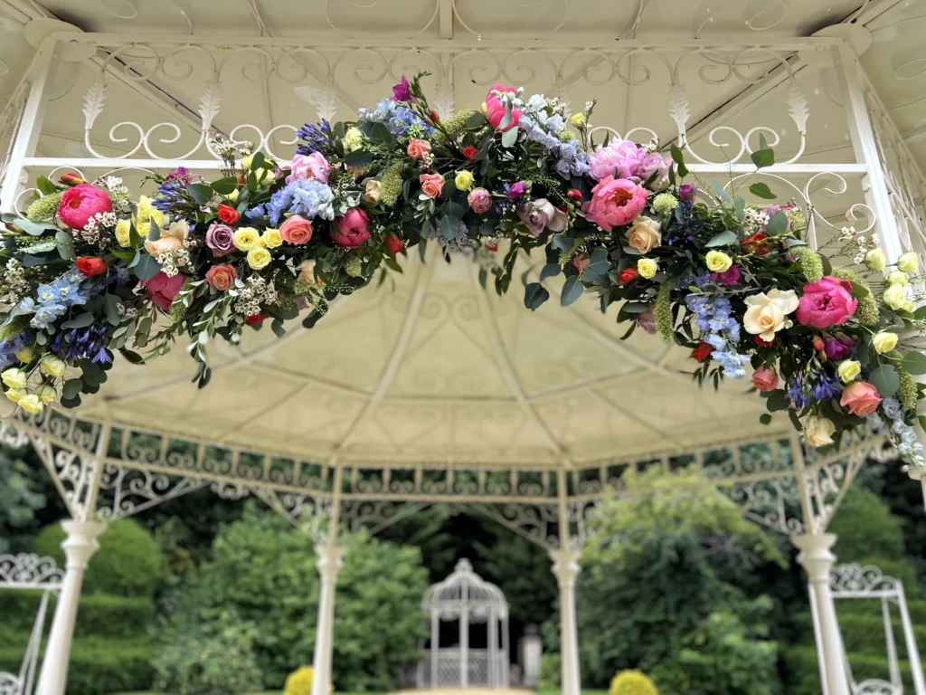 Luxury wedding flowers at Manor by the Lake, Cheltenham