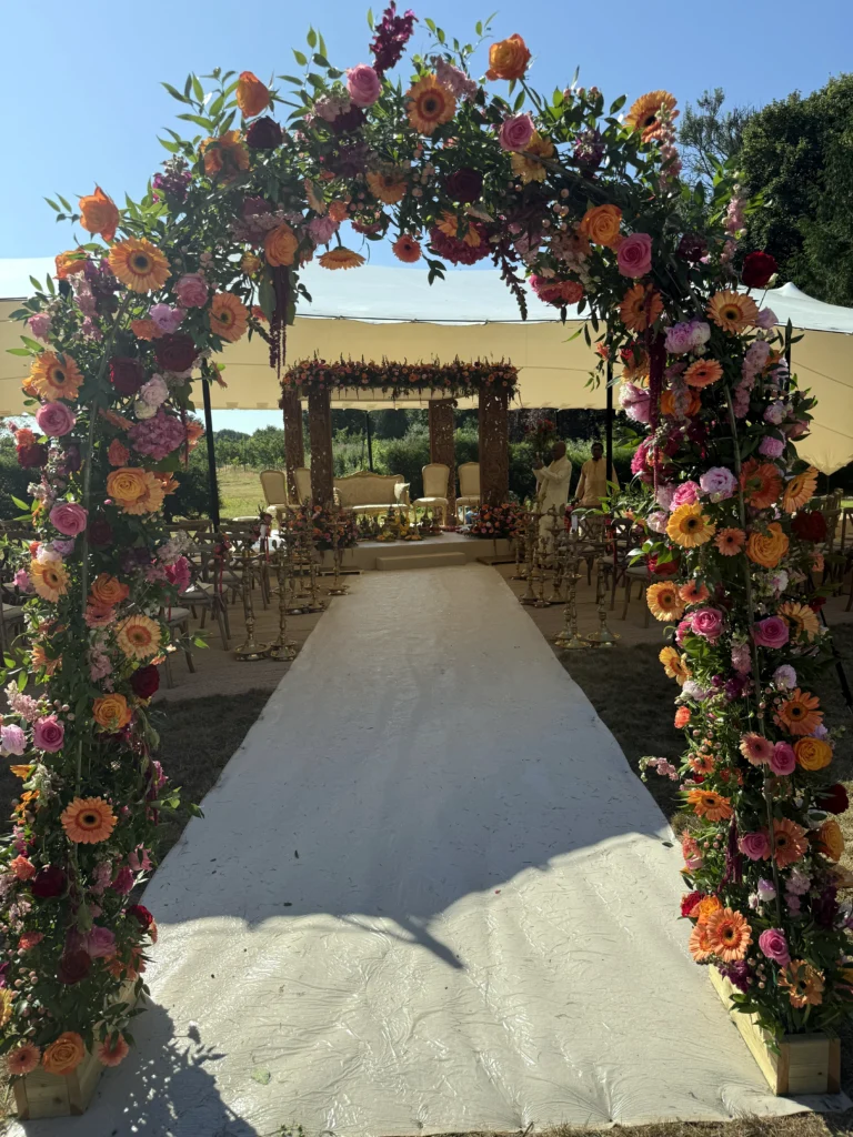 Luxury wedding flowers at The Matara Centre, Tetbury