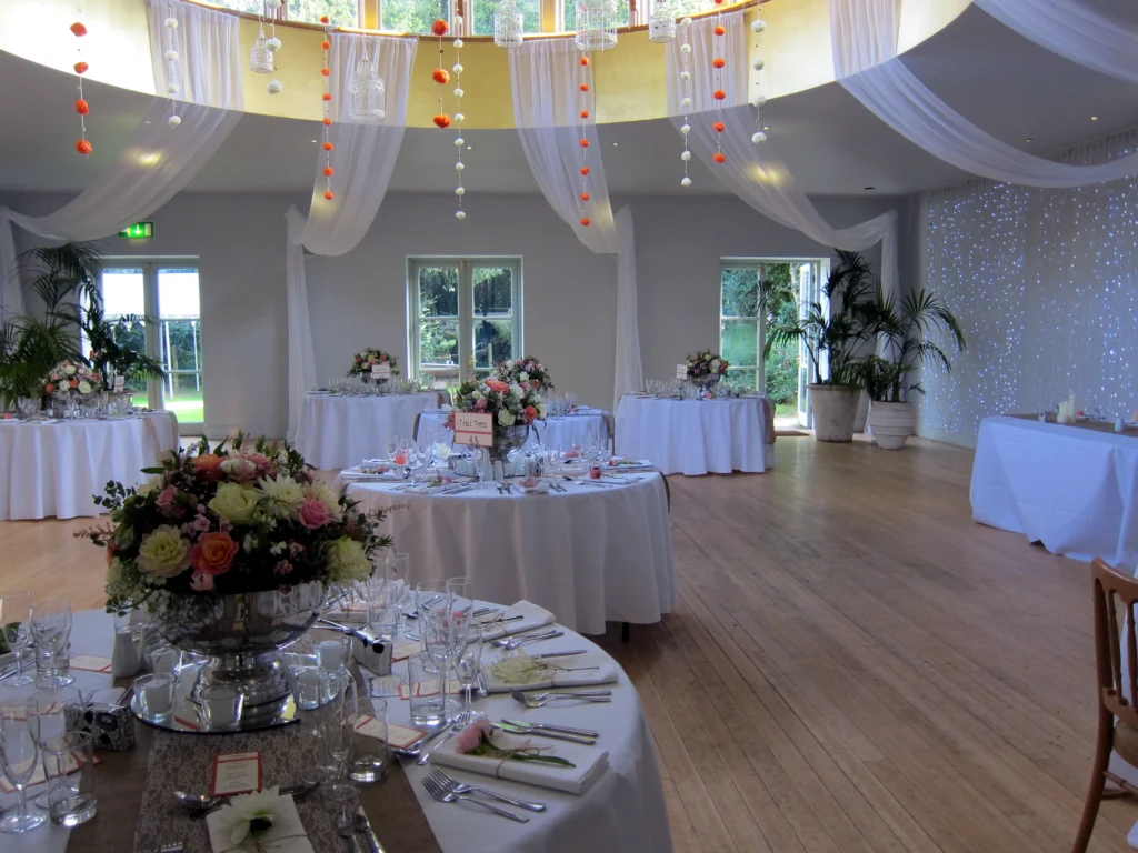 Luxury wedding flowers at The Matara Centre, Tetbury