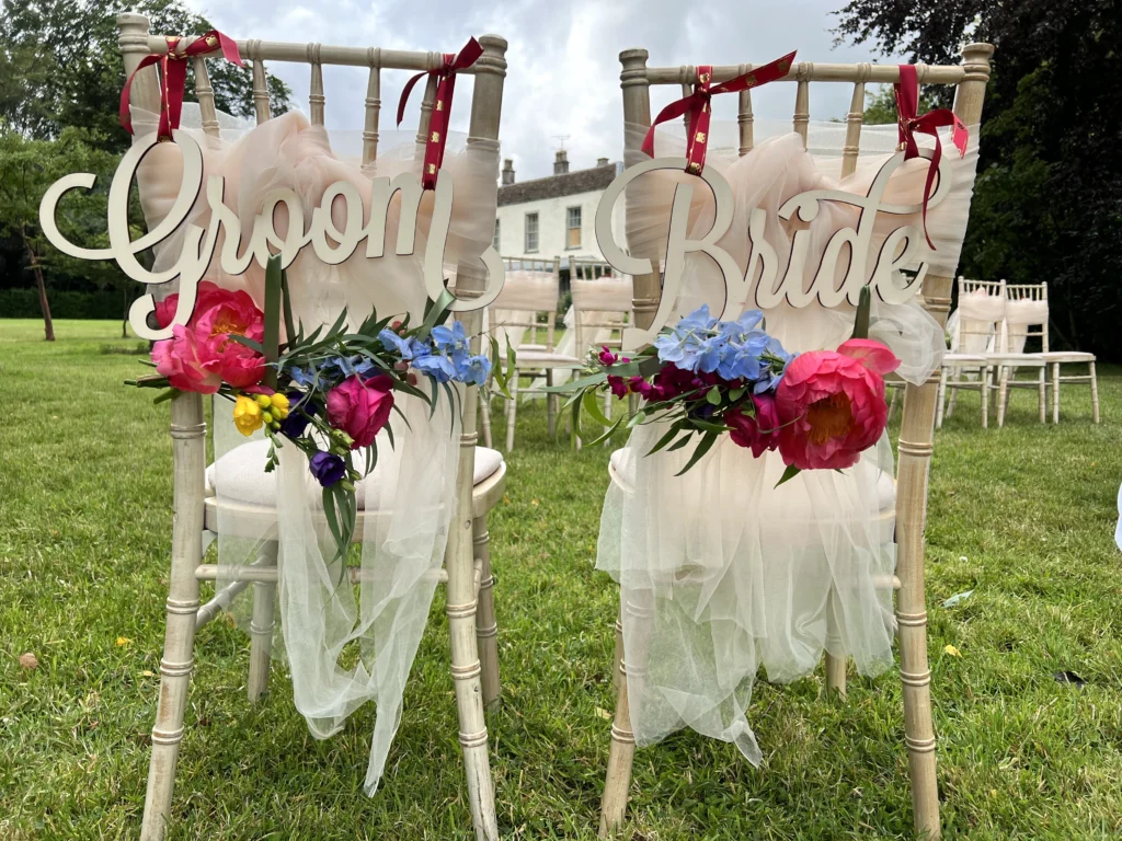 Luxury wedding flowers at The Matara Centre, Tetbury