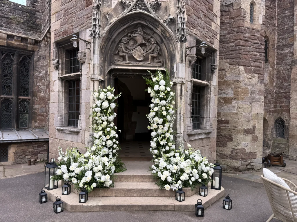 Grand entrance arch display at a church creating a statement